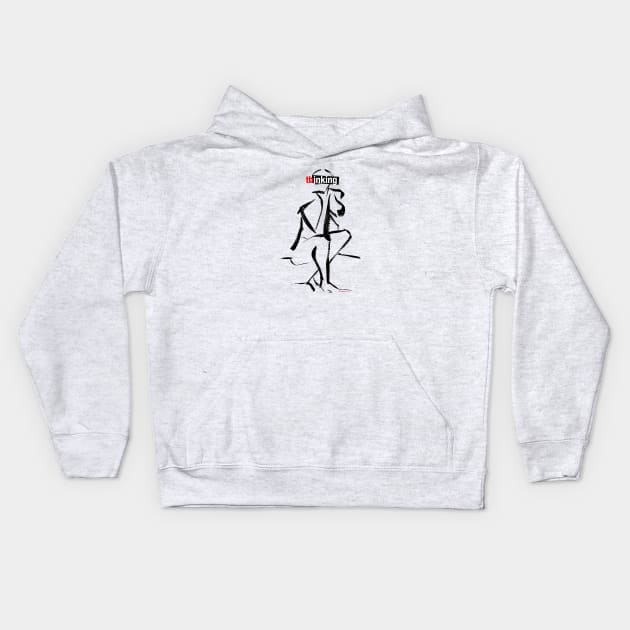 The Thinking Figure thinking ink Kids Hoodie by teddyMak